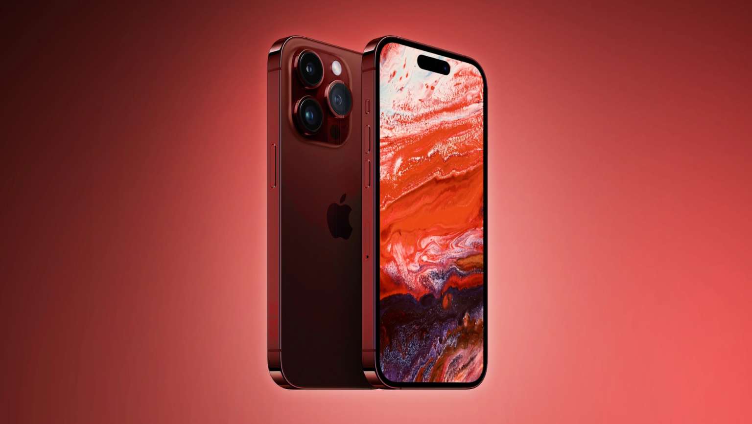 Bold and Beautiful iPhone 15 Pro to Launch in Striking Dark Red Color